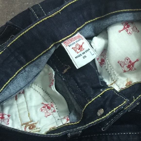 True Religion Embellished Dark Blue Jeans Sz. 25 - Picture 4 of 8